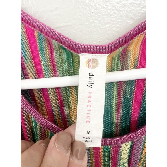 Daily Practice by Anthropologie Ribbed Sweater Mini Dress NWOT Size Medium Pink - Picture 10 of 11